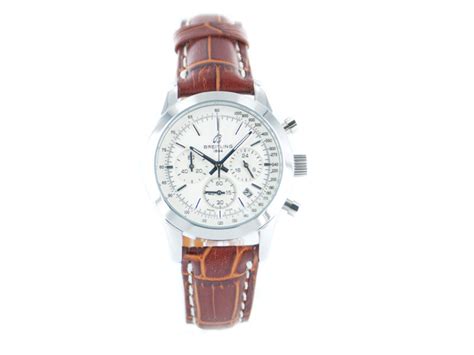 breitling transocean chronograph weiss lederband braun|breitling transocean chronograph.